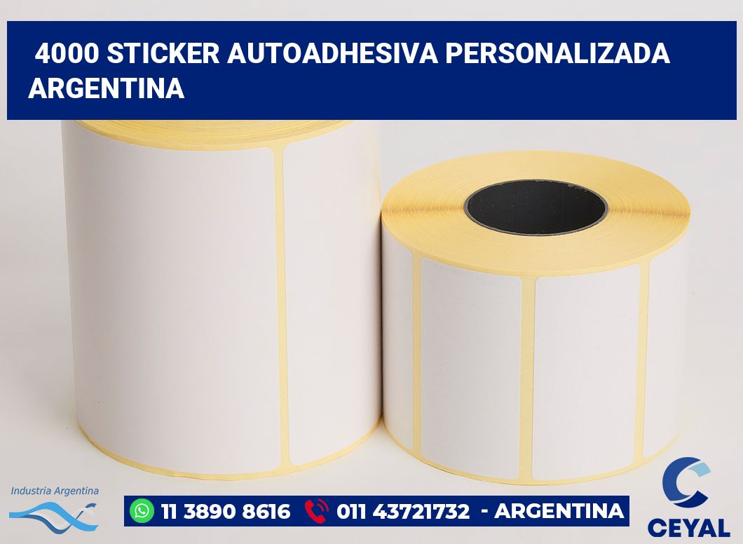 4000 Sticker autoadhesiva personalizada argentina