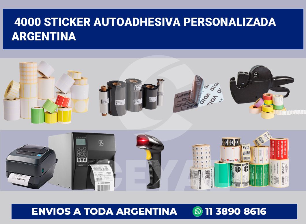 4000 Sticker autoadhesiva personalizada argentina