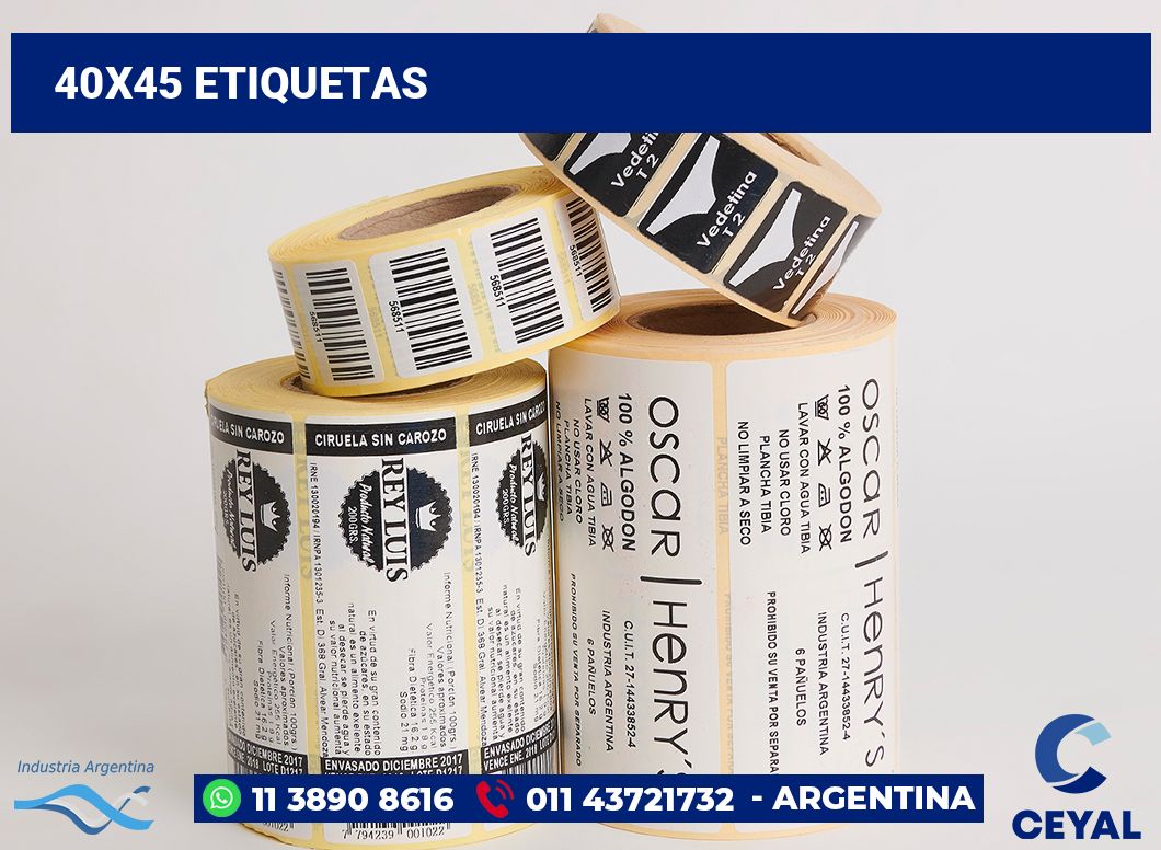 40x45 Etiquetas