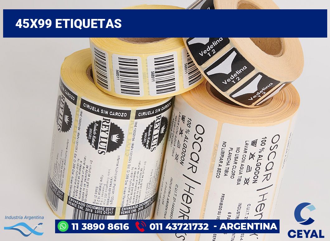 45x99 Etiquetas