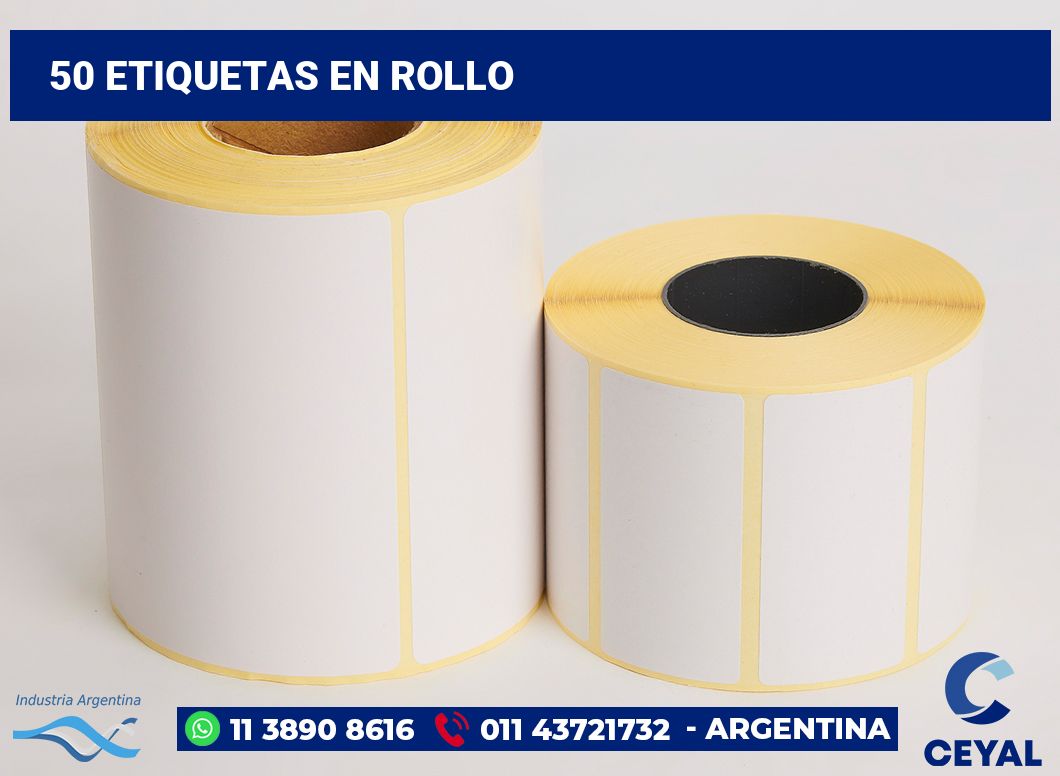 50 Etiquetas en rollo