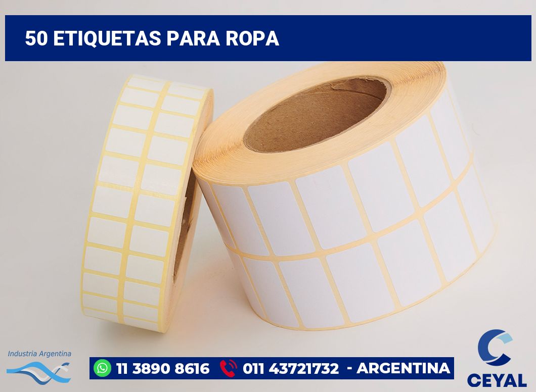 50 Etiquetas para ropa