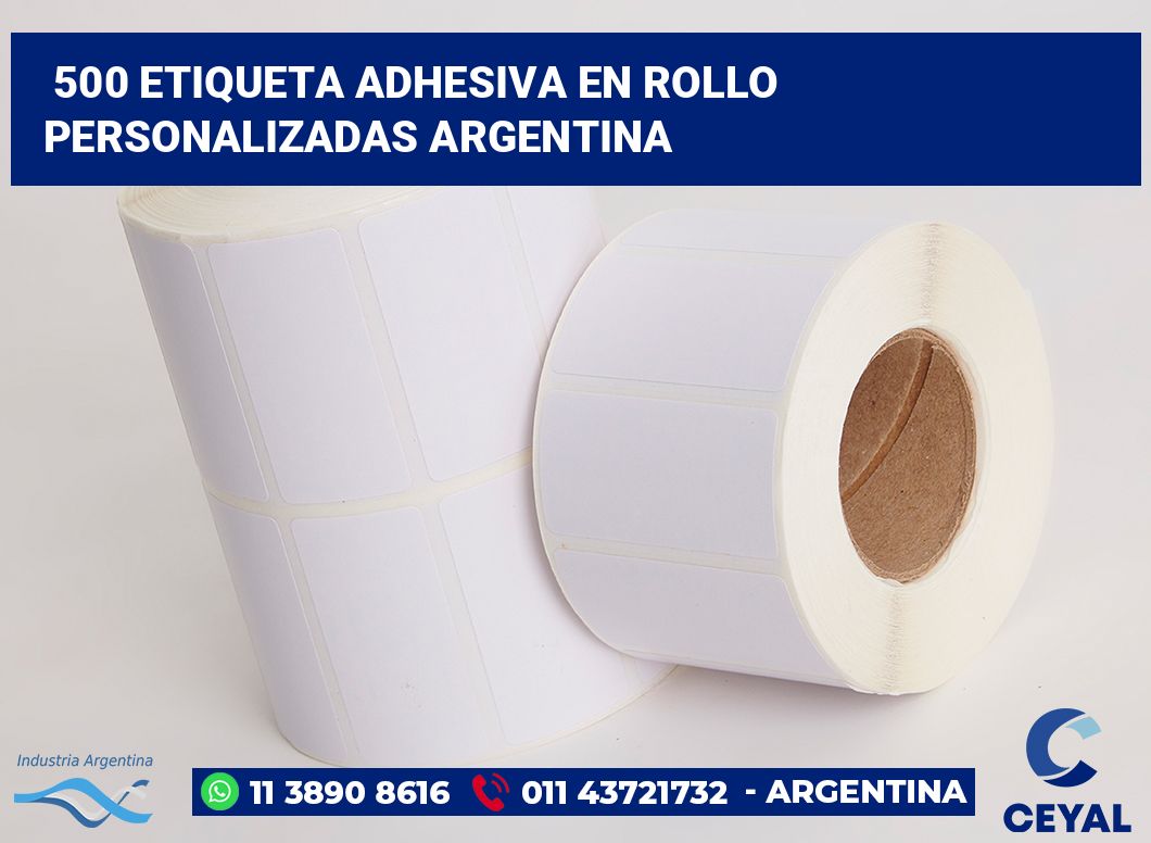 500 Etiqueta adhesiva en rollo personalizadas argentina