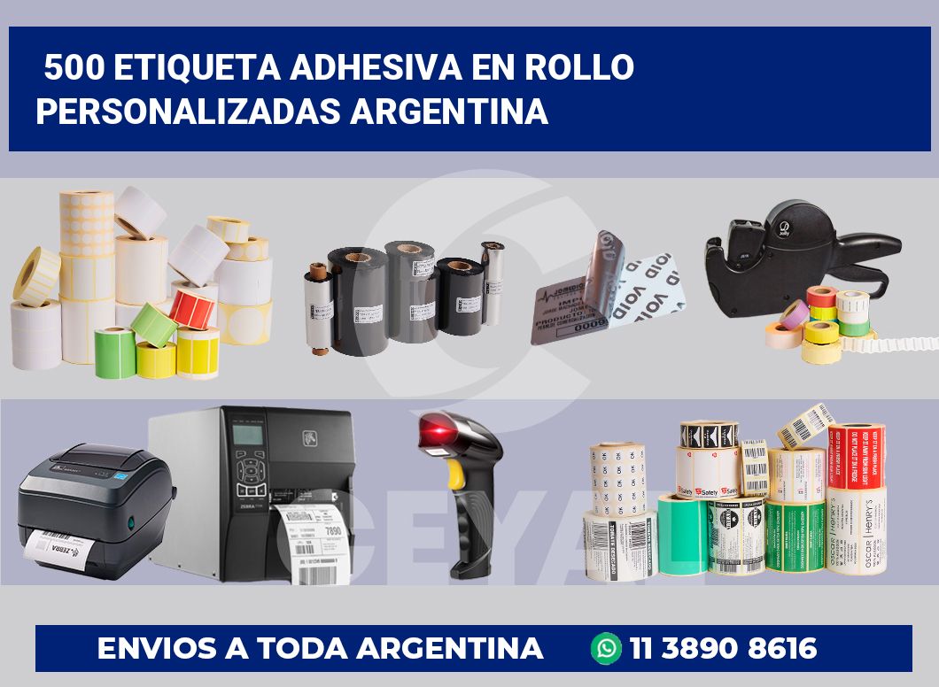 500 Etiqueta adhesiva en rollo personalizadas argentina