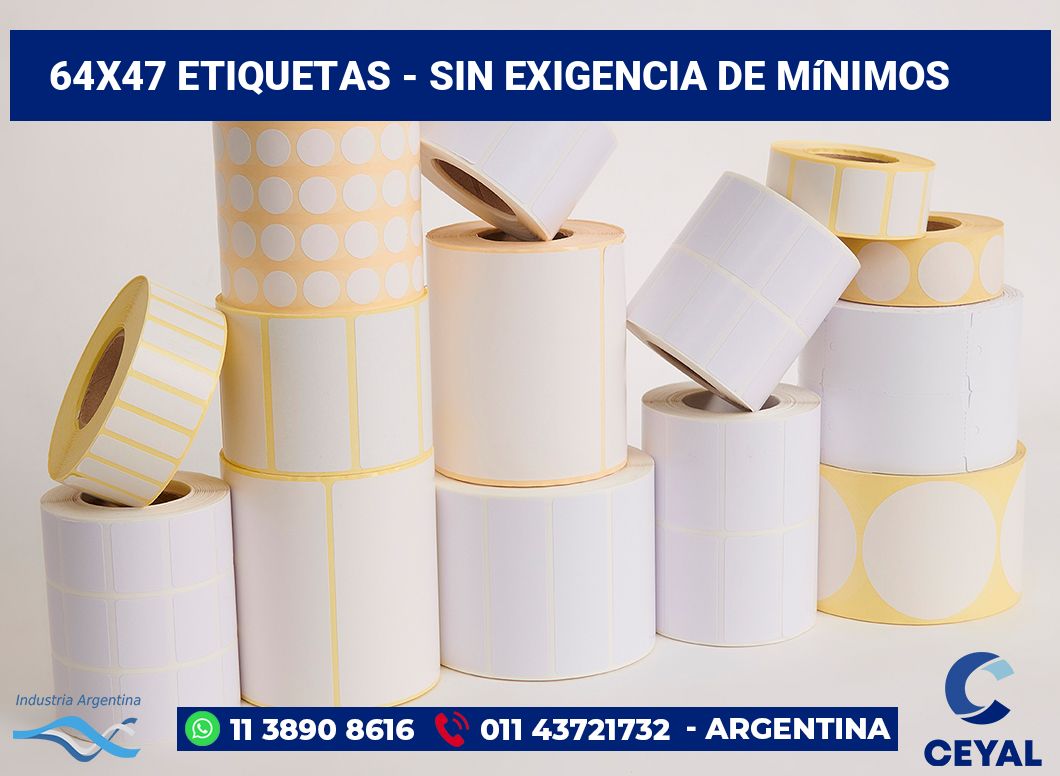64×47 Etiquetas