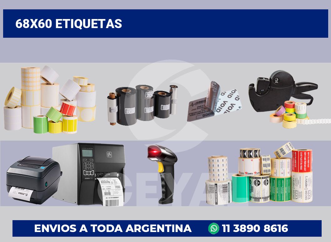 68×60 Etiquetas