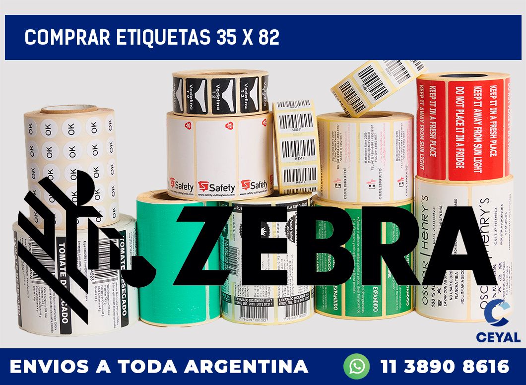Comprar etiquetas 35 x 82