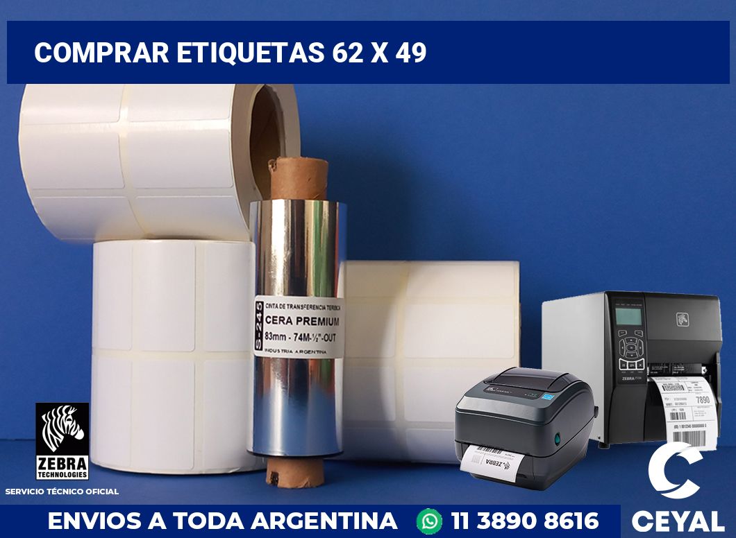 Comprar etiquetas 62 x 49