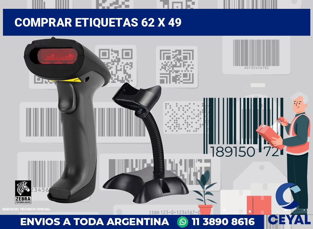 Comprar etiquetas 62 x 49