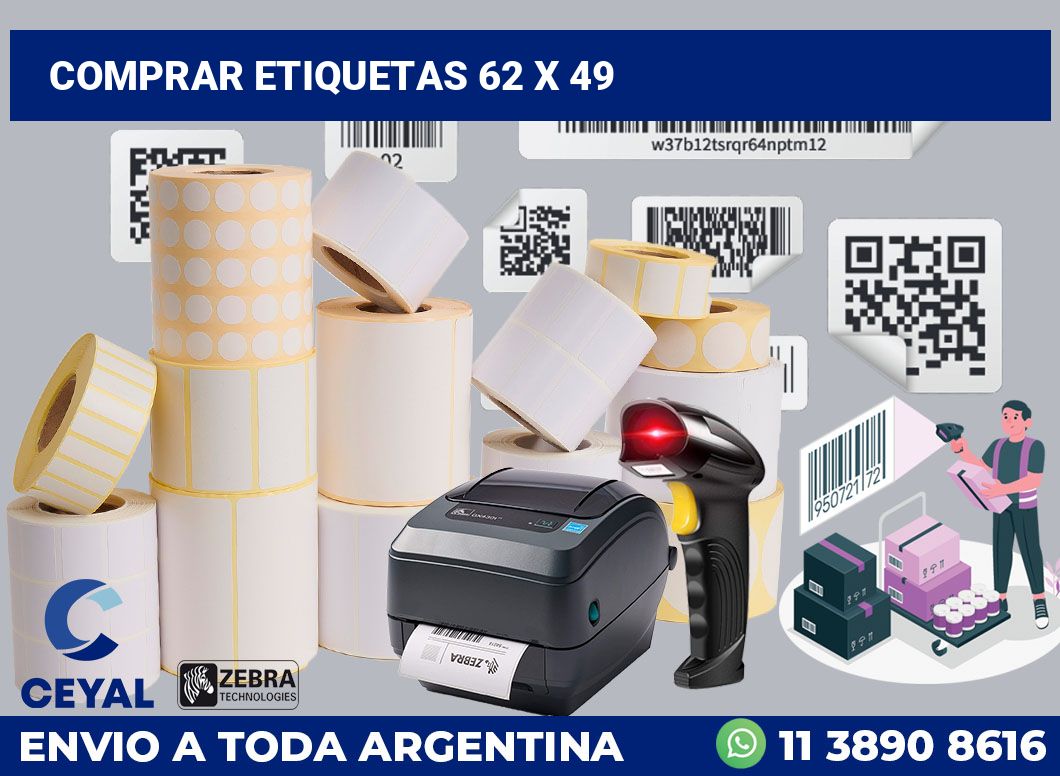 Comprar etiquetas 62 x 49