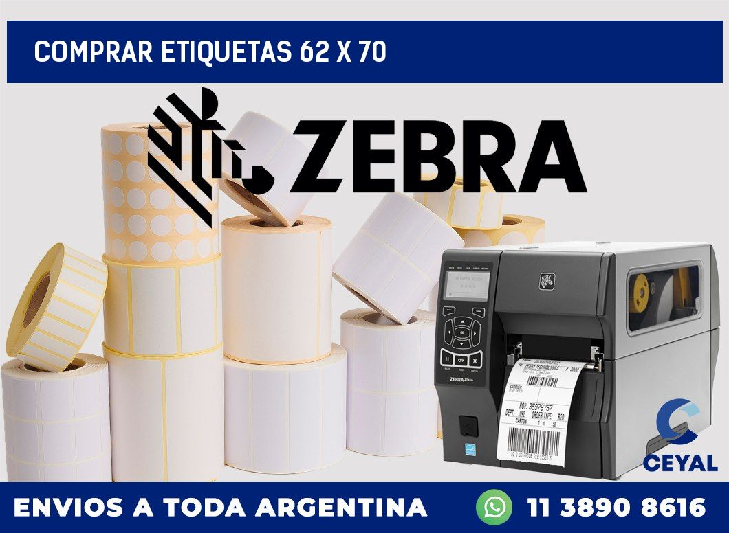 Comprar etiquetas 62 x 70