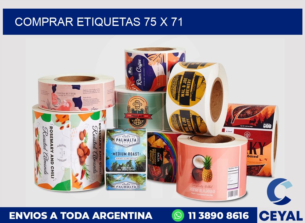 Comprar etiquetas 75 x 71