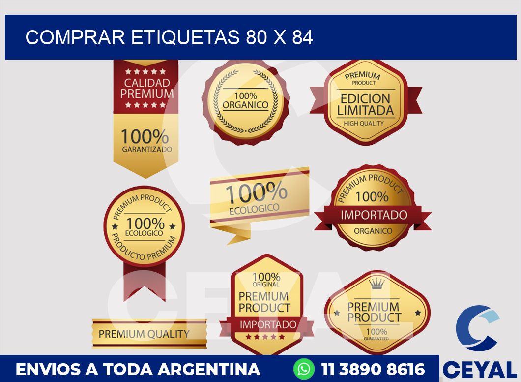 Comprar etiquetas 80 x 84
