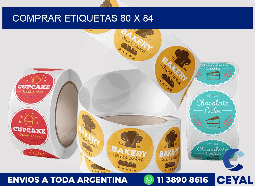 Comprar etiquetas 80 x 84