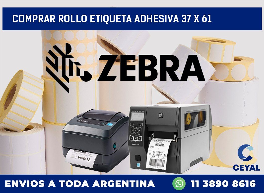 Comprar rollo etiqueta adhesiva 37 x 61