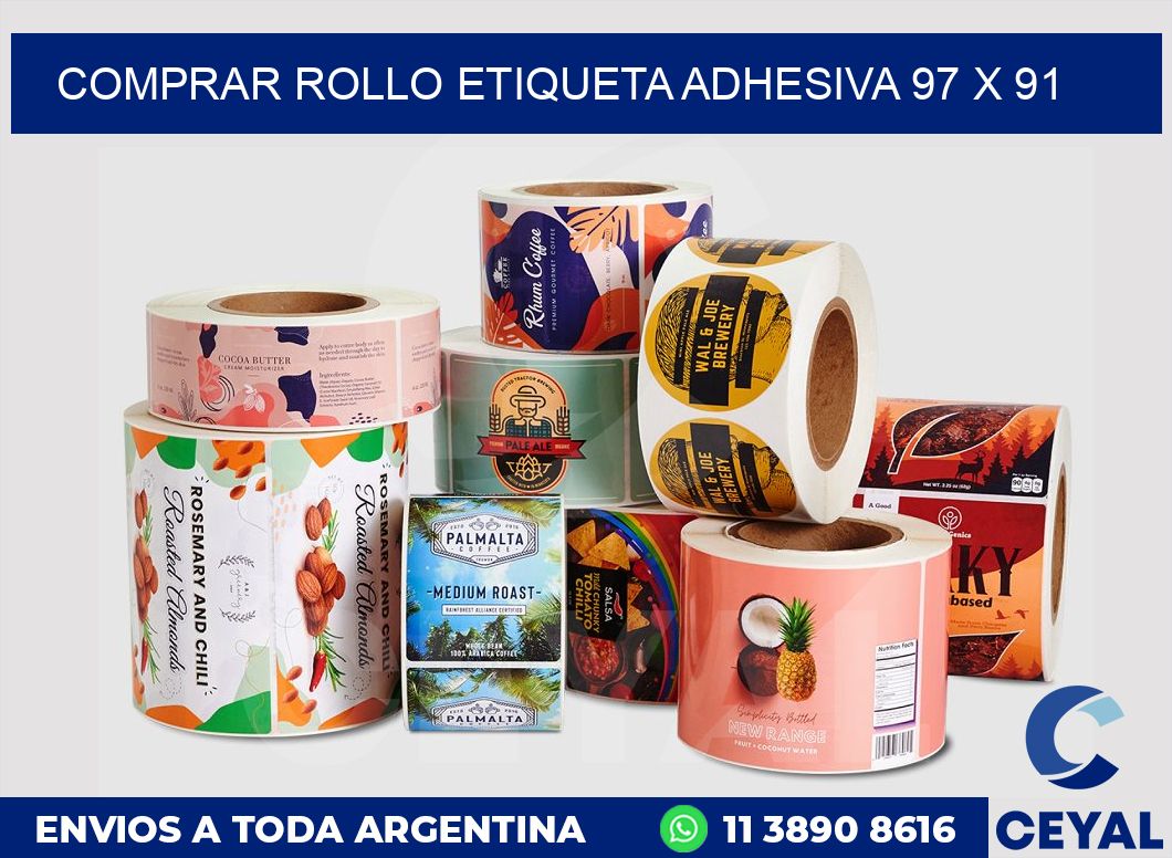 Comprar rollo etiqueta adhesiva 97 x 91