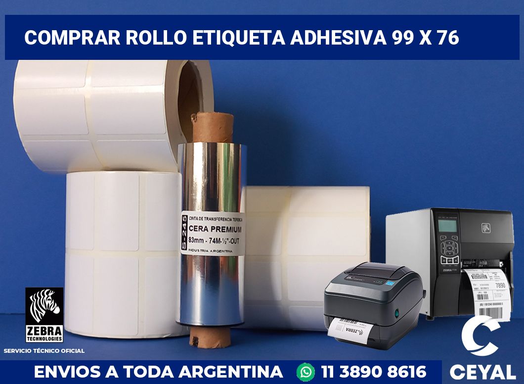 Comprar rollo etiqueta adhesiva 99 x 76