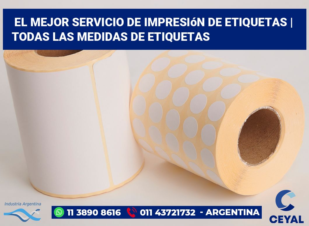 El mejor servicio de impresión de etiquetas | Todas las medidas de etiquetas