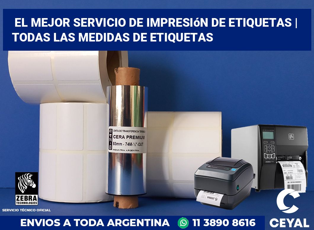 El mejor servicio de impresión de etiquetas | Todas las medidas de etiquetas