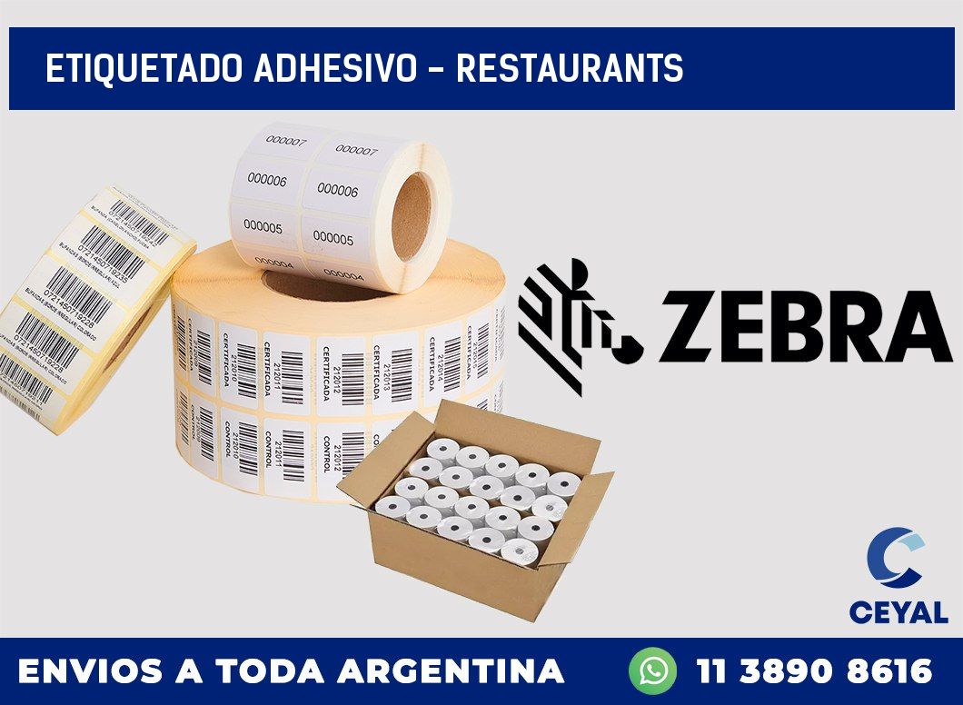 Etiquetado adhesivo - Restaurants