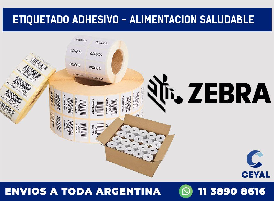 Etiquetado adhesivo – alimentacion saludable