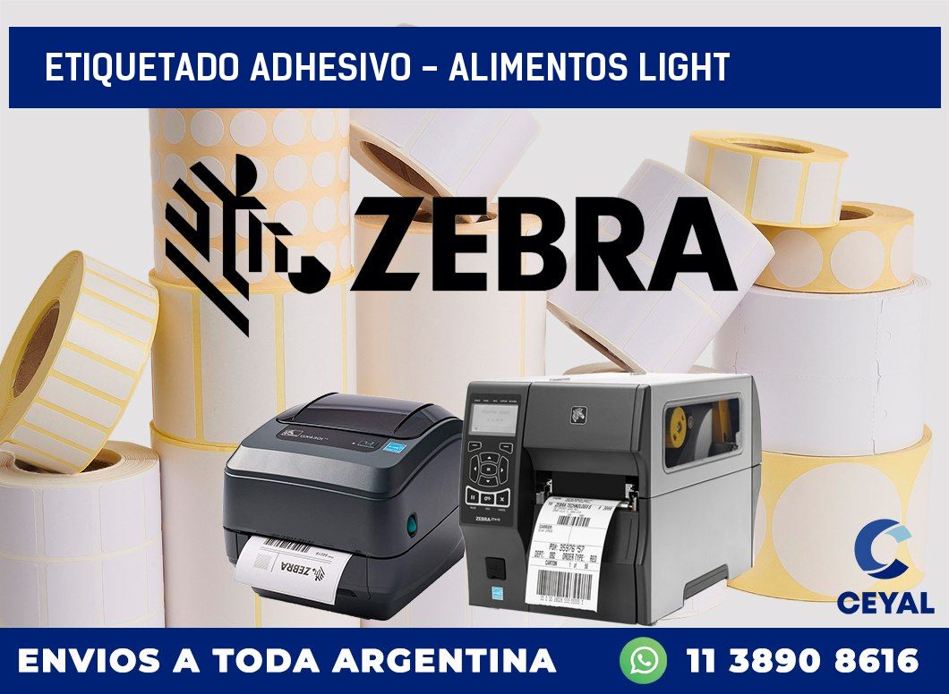 Etiquetado adhesivo – alimentos light