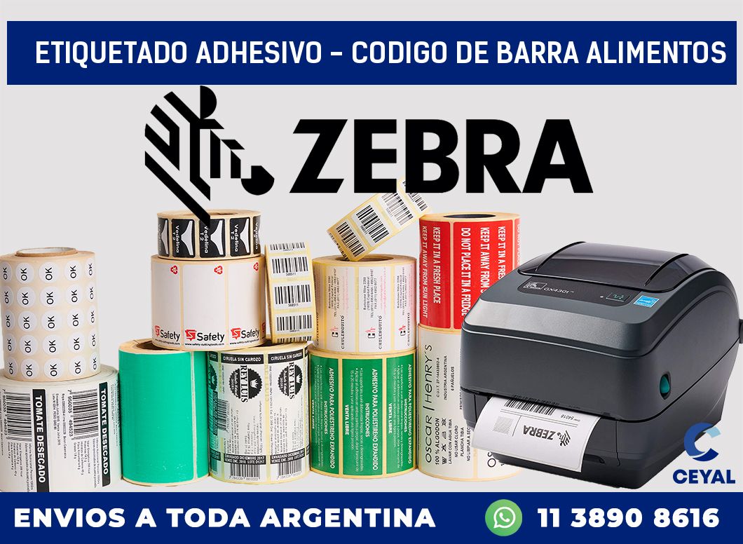 Etiquetado adhesivo – codigo de barra alimentos