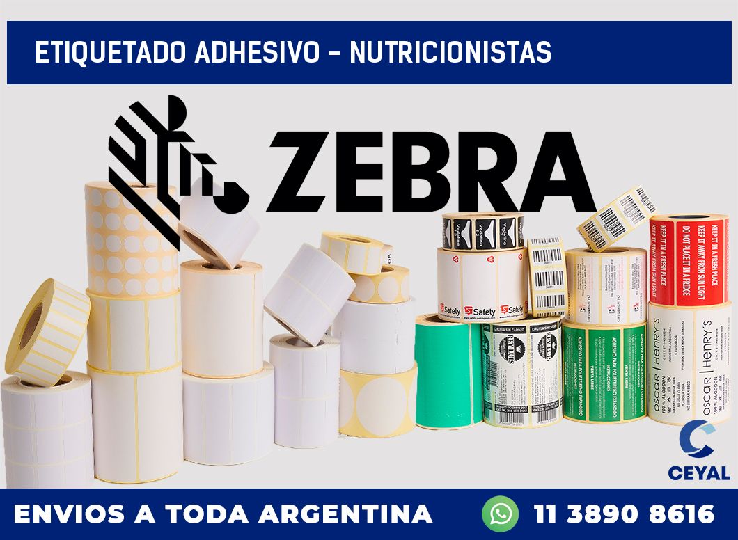 Etiquetado adhesivo – nutricionistas