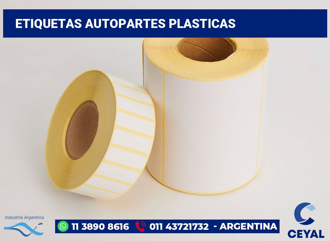 Etiquetas Autopartes plasticas