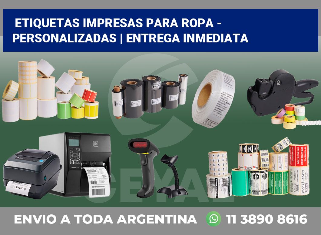Etiquetas Impresas para ropa – Personalizadas | Entrega inmediata