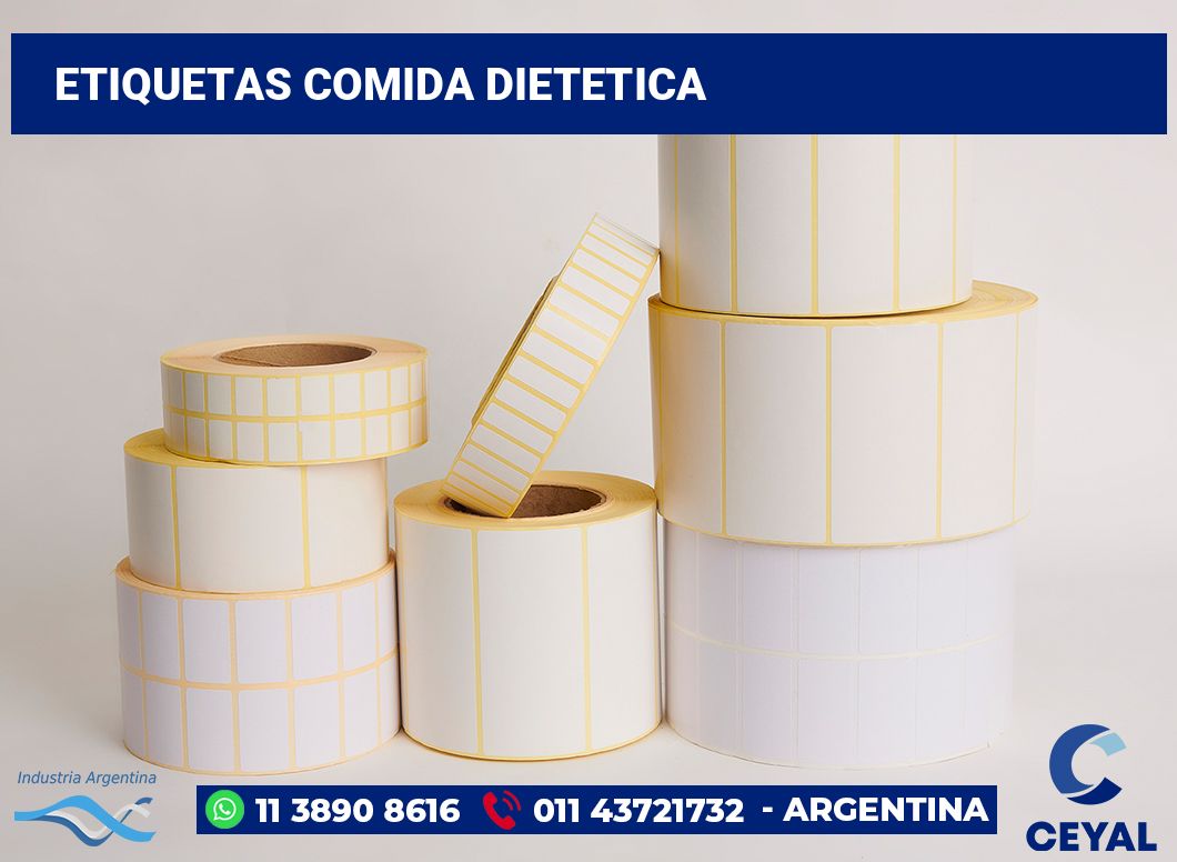 Etiquetas comida dietetica