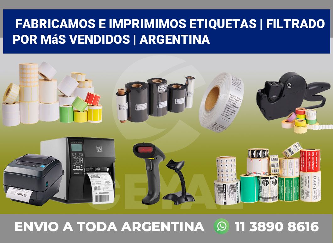 Fabricamos e imprimimos etiquetas | Filtrado por más vendidos | Argentina