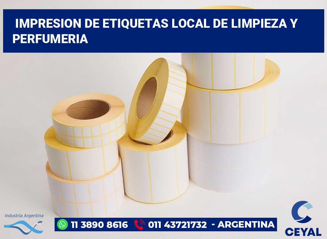 Impresion de etiquetas Local de limpieza y perfumeria