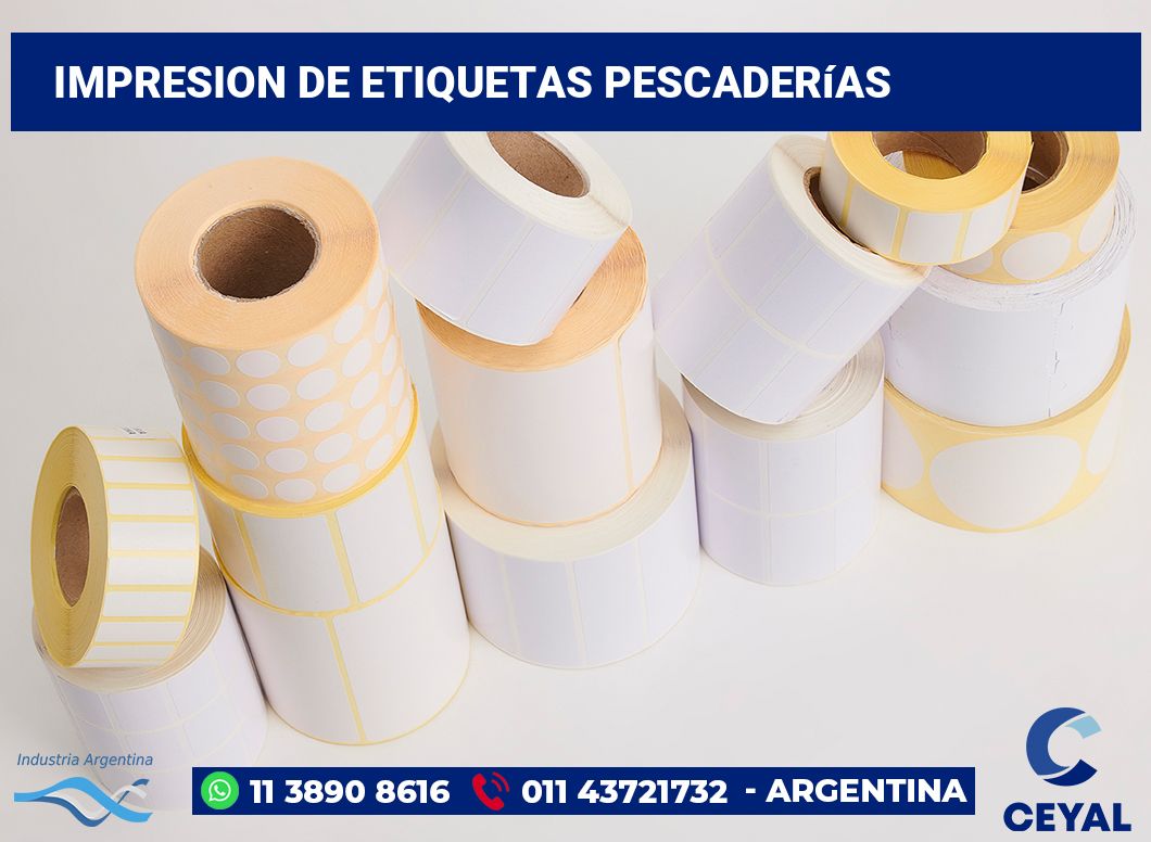 Impresion de etiquetas Pescaderías