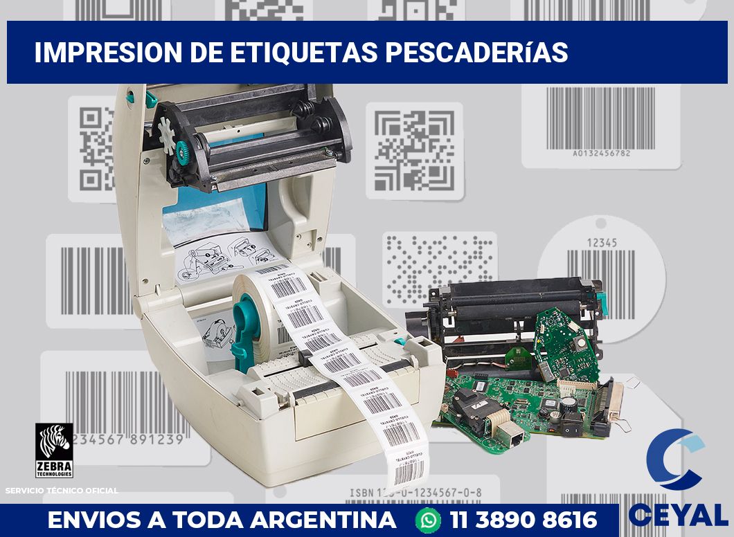 Impresion de etiquetas Pescaderías