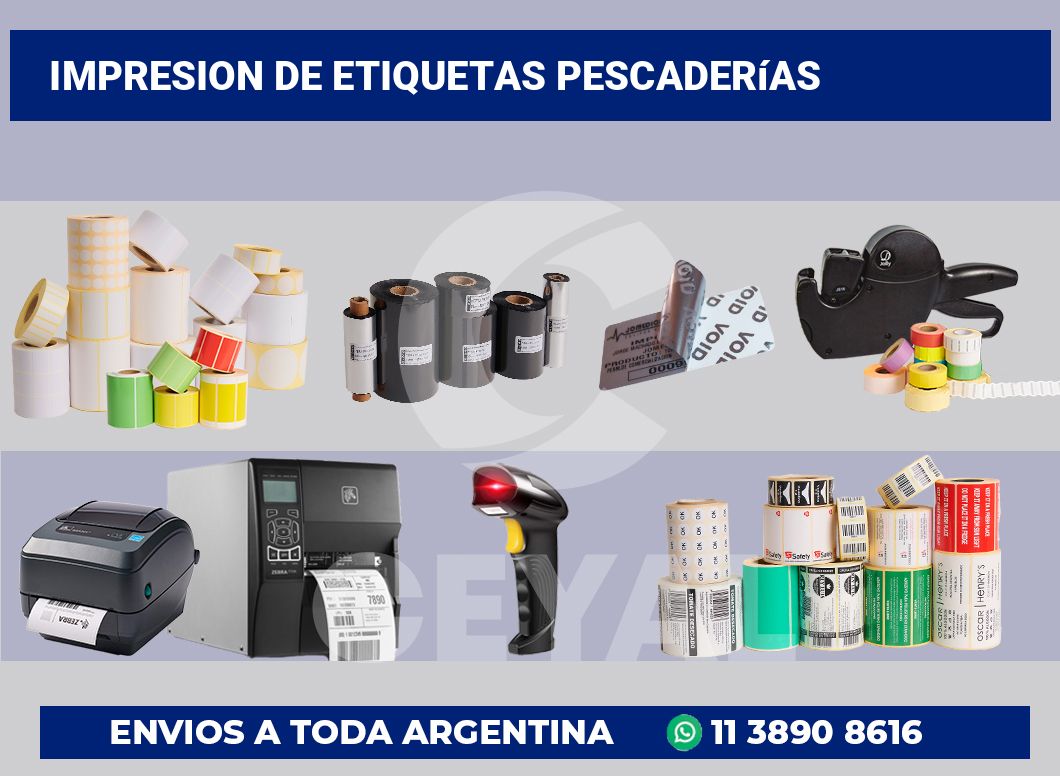 Impresion de etiquetas Pescaderías