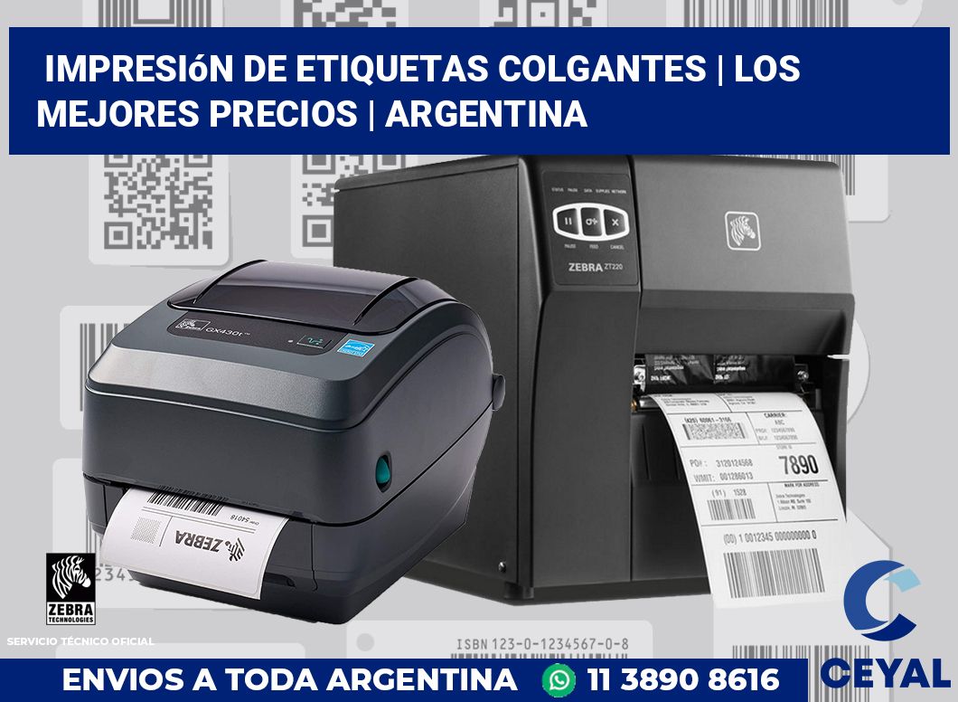Impresión de etiquetas colgantes | Los mejores precios | Argentina
