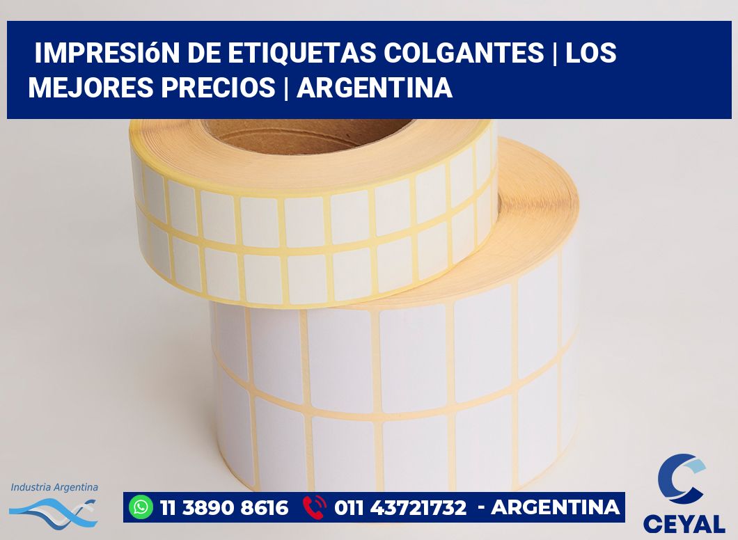 Impresión de etiquetas colgantes | Los mejores precios | Argentina