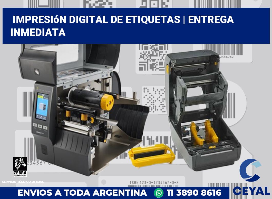 Impresión digital de etiquetas | Entrega inmediata