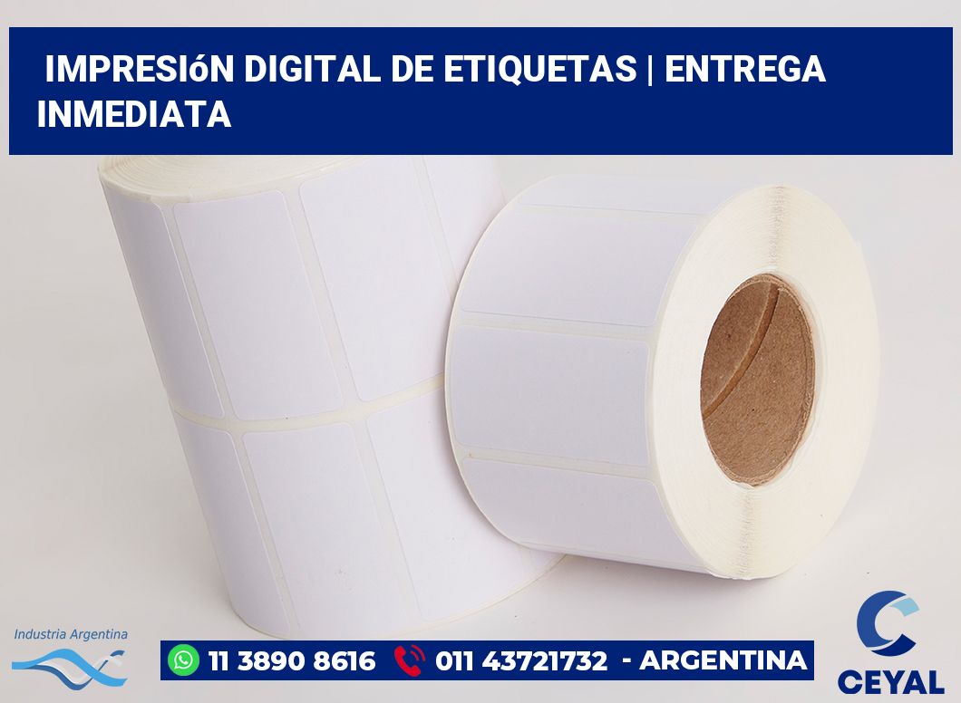 Impresión digital de etiquetas | Entrega inmediata