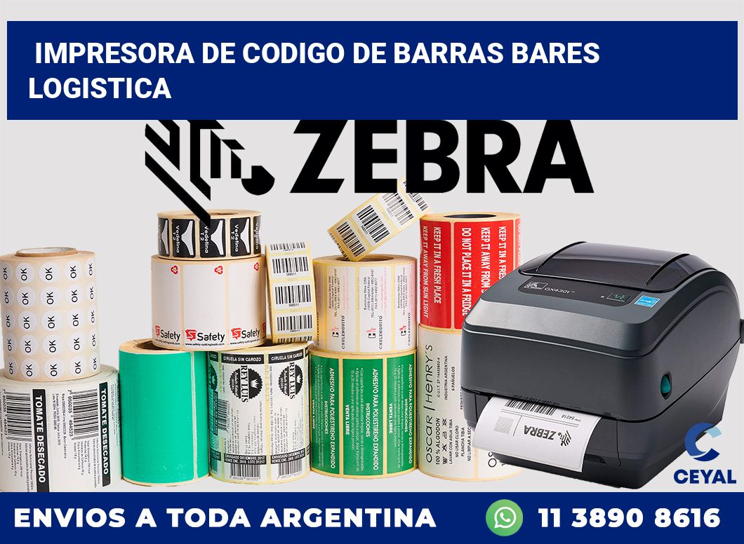 Impresora de codigo de barras Bares logistica