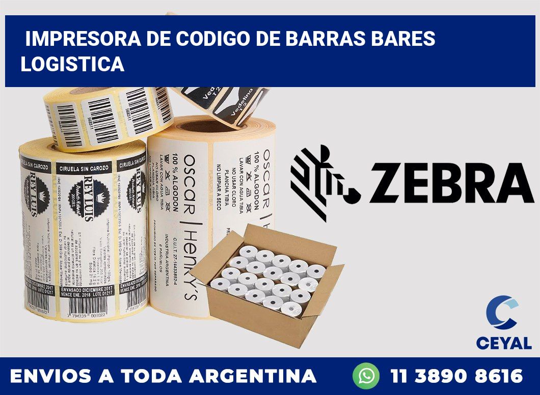 Impresora de codigo de barras Bares logistica