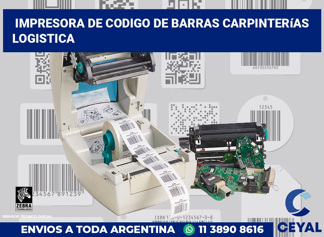 Impresora de codigo de barras Carpinterías logistica