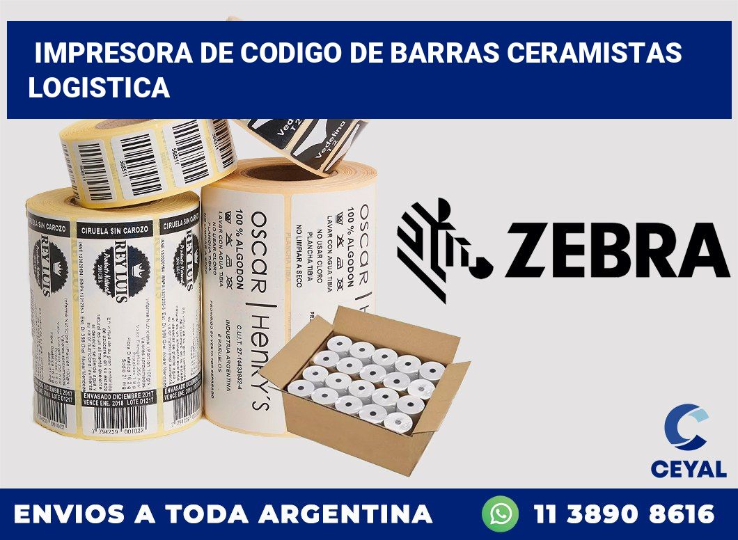 Impresora de codigo de barras Ceramistas logistica