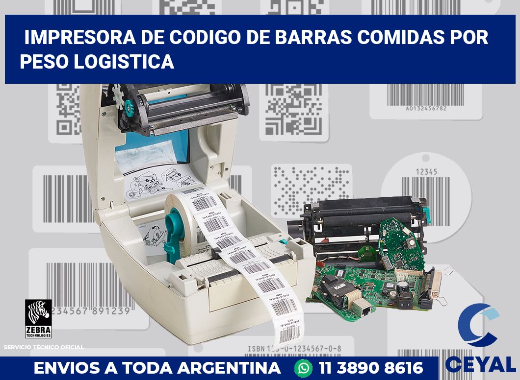 Impresora de codigo de barras Comidas por peso logistica