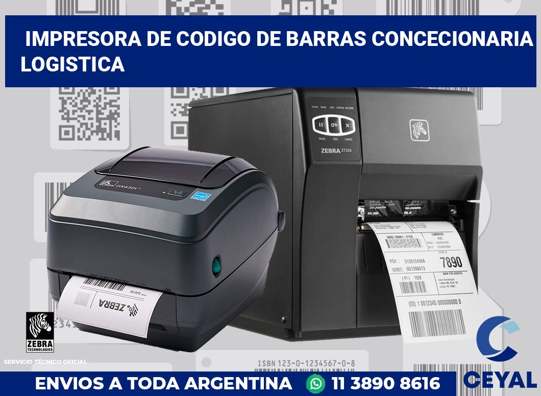 Impresora de codigo de barras Concecionaria logistica