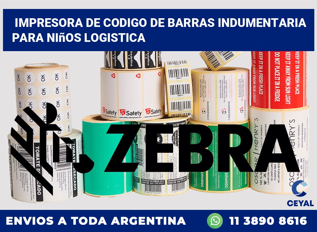 Impresora de codigo de barras Indumentaria para niños logistica