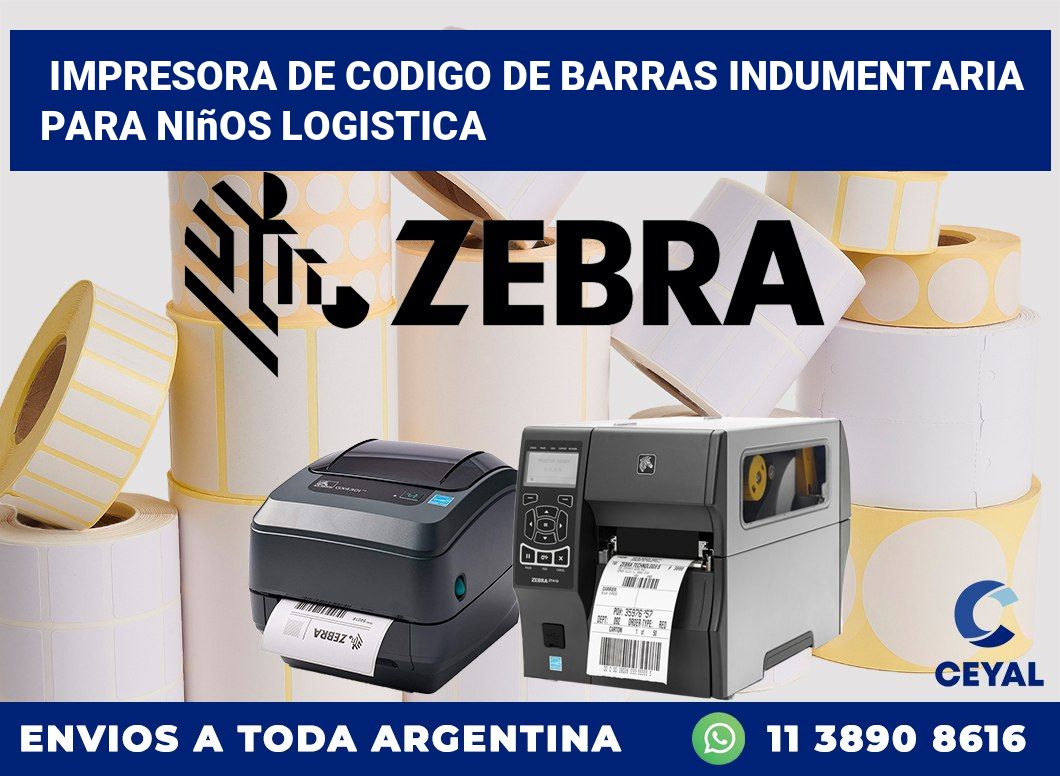Impresora de codigo de barras Indumentaria para niños logistica