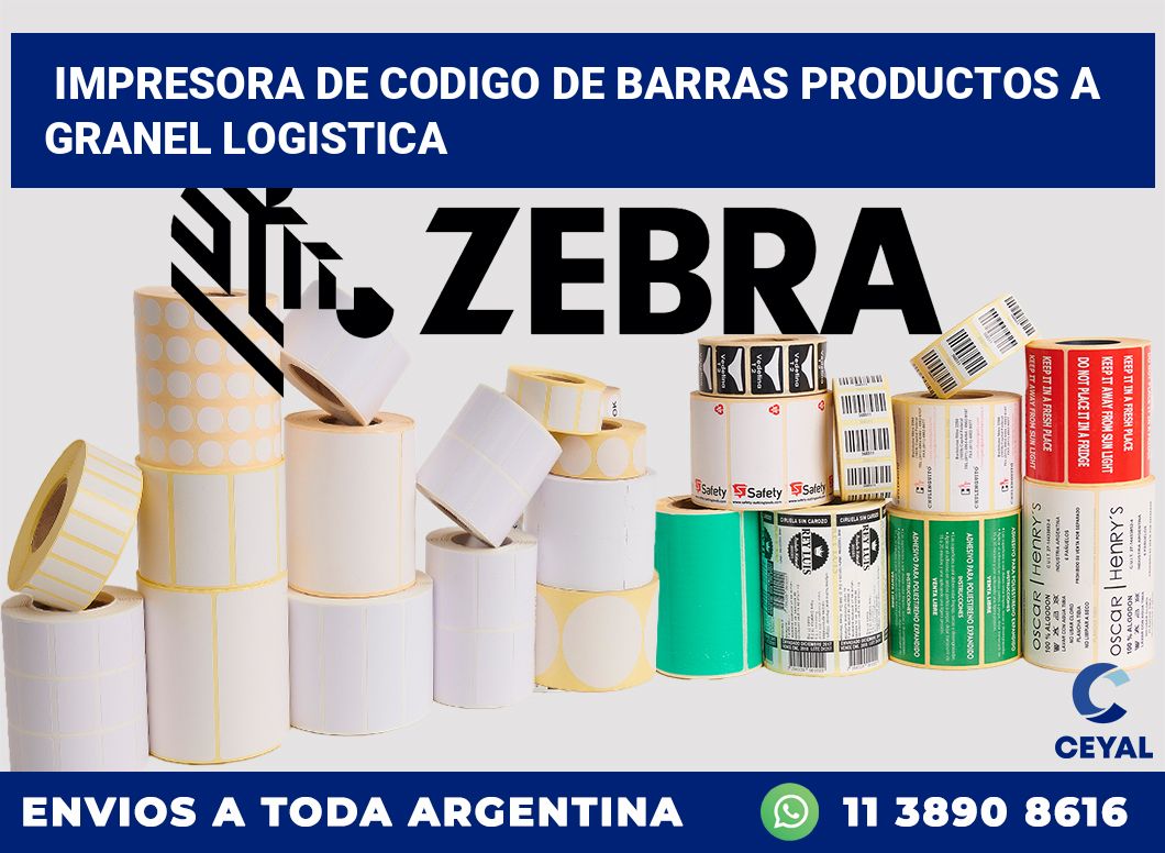 Impresora de codigo de barras Productos a granel logistica