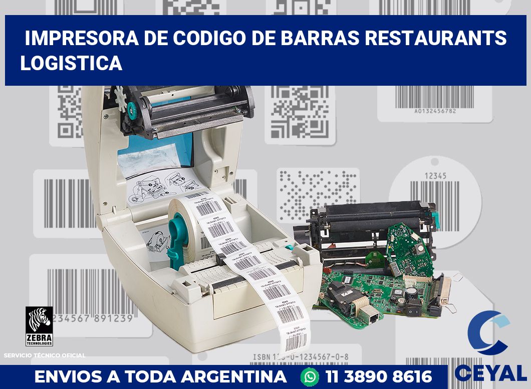 Impresora de codigo de barras Restaurants logistica